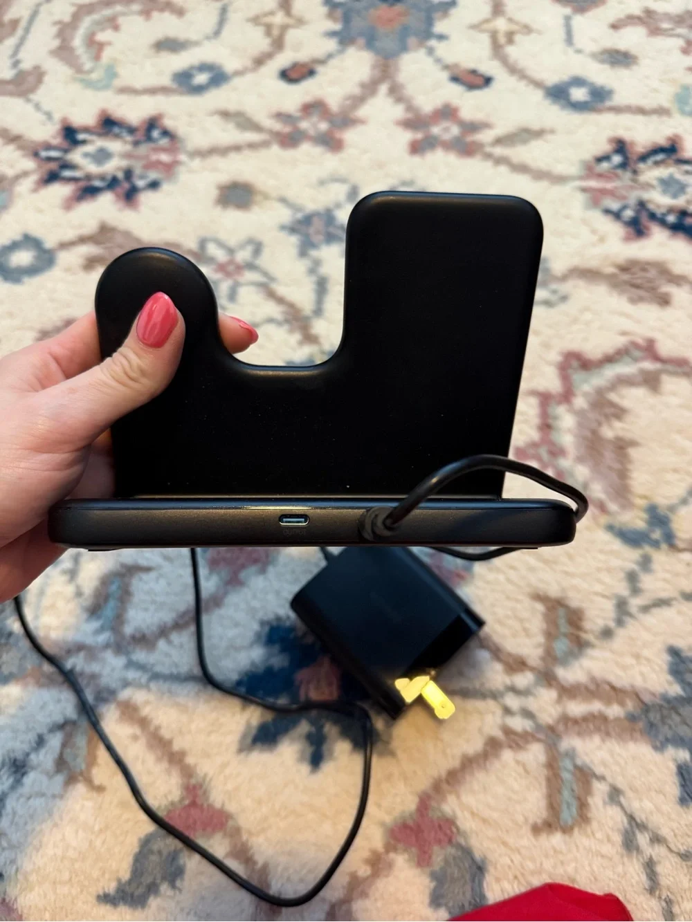 Anker Black Wireless Charging Dock for iPhone, AirPods, USB input, Apple Watch